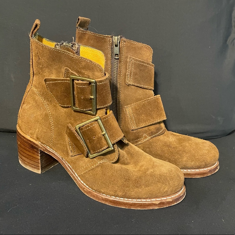 Frye Sabrina double buckle boots